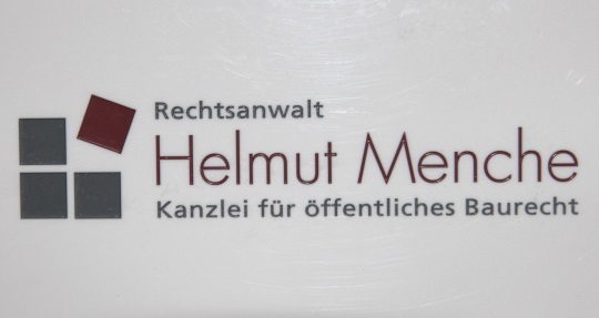 Kanzleischild Helmut Menche öffentliches Baurecht